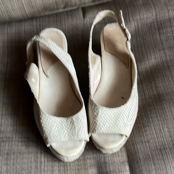 Women’s Espadrilles Heeled wedges - Size 9 Made in Spain Beige Sandals - Picture 2 of 3